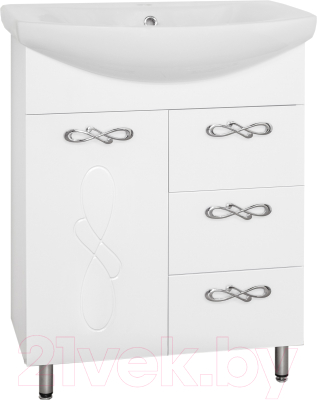 Тумба под умывальник Style Line Венеция 65 3 ящика (для классической раковины) - фото