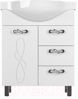 Тумба под умывальник Style Line Венеция 70 3 ящика (для классической раковины) - фото