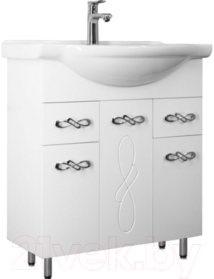 Тумба под умывальник Style Line Венеция 75 2 ящика (для классической раковины)