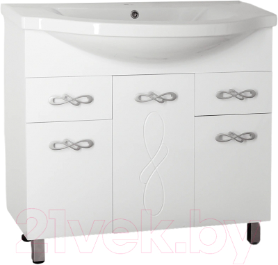 Тумба под умывальник Style Line Венеция 90 2 ящика (для классической раковины) - фото