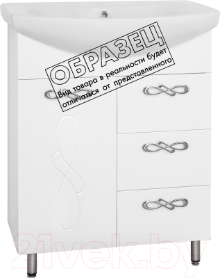 Тумба под умывальник Style Line Венеция 100 3 ящика (для классической раковины) - фото