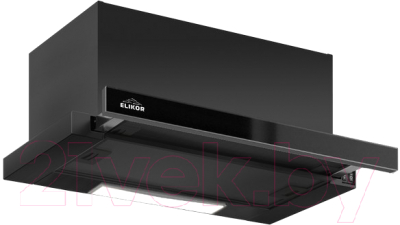 Вытяжка скрытая Elikor Slide Glass 60П-1000 / 227273 (черный/черный) - фото