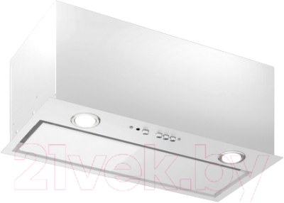 Вытяжка скрытая Elikor КВ Cube 60П-1000 / 237810 (белый/белый) - фото