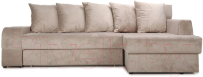 Диван угловой Stolline Марго 1 (25) УЛ левый (бежевый велюр)