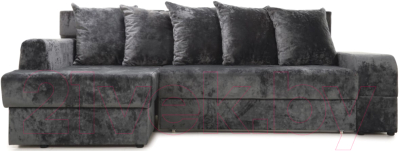 Диван угловой Stolline Марго 1 (27) УЛ левый (серый велюр)