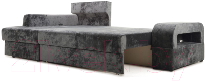 Диван угловой Stolline Марго 1 (27) УЛ левый (серый велюр)