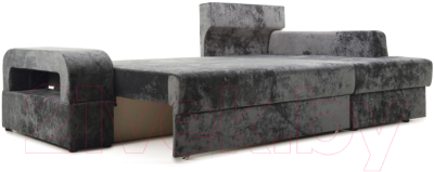 Диван угловой Stolline Марго 1 (28) УП правый (серый велюр)