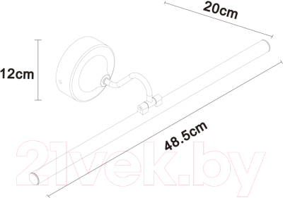 Подсветка для картин и зеркал Arte Lamp Sol A7908AP-1BK