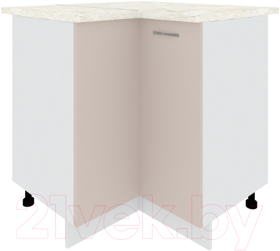 Шкаф-стол кухонный Кортекс-мебель Корнелия Лира НШУ угловой (капучино/дуб бунратти) - фото