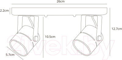 Спот Arte Lamp Mizar A1311PL-2BK