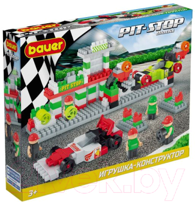 Конструктор Bauer Pit Stop Гоночные машины с автосервисом / 829 (195эл) - фото
