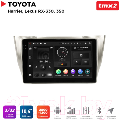 Бездисковая автомагнитола Incar TMX2-2225-3