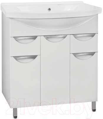 Тумба под умывальник Style Line Жасмин 100 2 ящика (для классической раковины) - фото