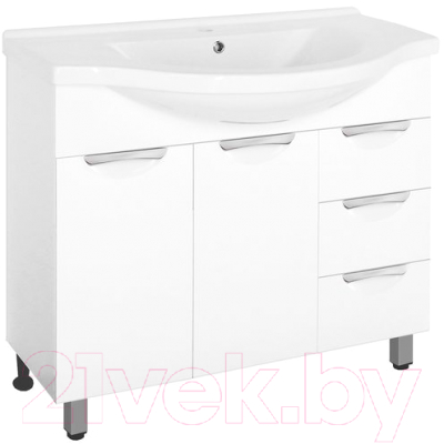 Тумба под умывальник Style Line Жасмин 100 3 ящика (для классической раковины)