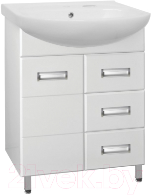 Тумба под умывальник Style Line Ирис 65 3 ящика (для классической раковины) - фото