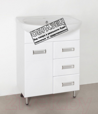 Тумба под умывальник Style Line Ирис 70 3 ящика (для классической раковины)