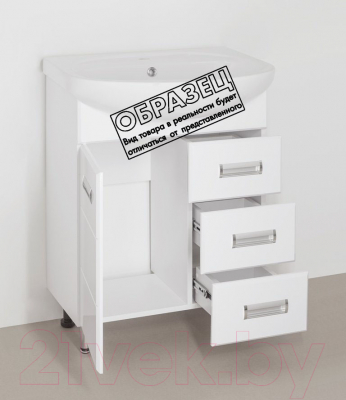 Тумба под умывальник Style Line Ирис 70 3 ящика (для классической раковины)