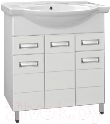 Тумба под умывальник Style Line Ирис 75 2 ящика (для классической раковины) - фото