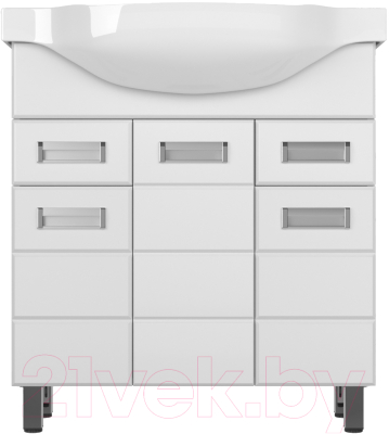 Тумба под умывальник Style Line Ирис 80 2 ящика (для классической раковины) - фото