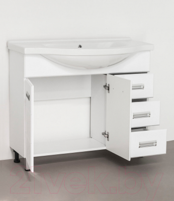 Тумба под умывальник Style Line Ирис 90 3 ящика (для классической раковины)