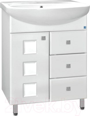 Тумба под умывальник Style Line Крокус 80 3 ящика (для классической раковины) - фото
