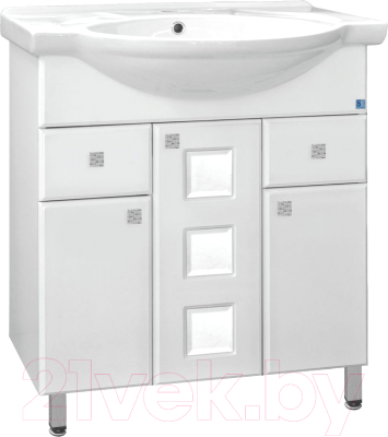 Тумба под умывальник Style Line Крокус 90 2 ящика (для классической раковины) - фото