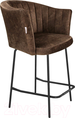 Стул барный Sheffilton SHT-ST42-1/S29-1 (кофейный трюфель/черный муар) - фото