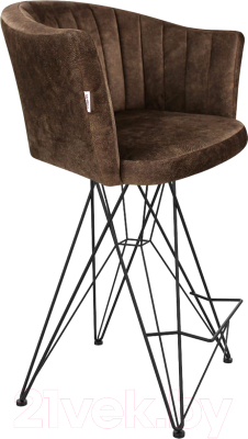Стул барный Sheffilton SHT-ST42-1/S66-1 (кофейный трюфель/черный муар) - фото