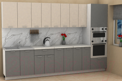 Кухонный гарнитур Eligard Lion 3.2 (персидский жемчуг/дымчатый алмаз/королевский опал)