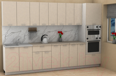 Кухонный гарнитур Eligard Lion 3.2 (персидский жемчуг/малага)