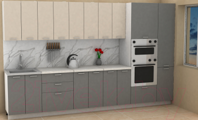 Кухонный гарнитур Eligard Lion 3.4 (персидский жемчуг/дымчатый алмаз/королевский опал)