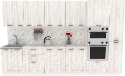 Кухонный гарнитур Eligard Lion 3.4 (сосна каньон/королевский опал) - фото