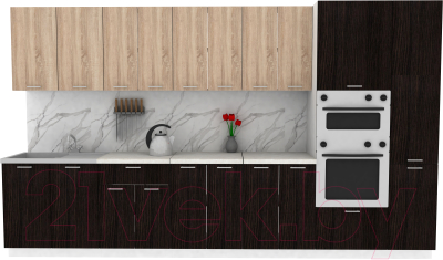 Кухонный гарнитур Eligard Lion 3.6 (дуб сонома/дуб марбург/королевский опал) - фото