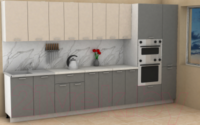 Кухонный гарнитур Eligard Lion 3.6 (персидский жемчуг/дымчатый алмаз/королевский опал)