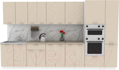 Кухонный гарнитур Eligard Lion 3.6 (персидский жемчуг/малага) - фото