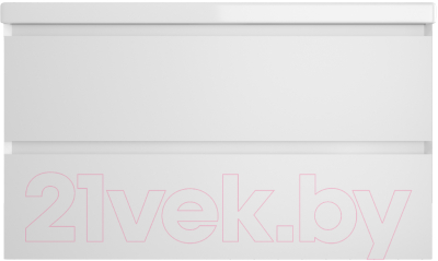 Тумба под умывальник Style Line Манхэттен 90 2 ящика (подвесная, белый) - фото