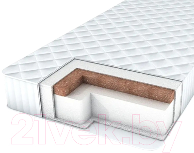 Матрас в кроватку INDIGO Baby Care 13x59x119 (микрофибра, светлый) - фото