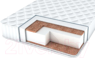 Матрас в кроватку INDIGO Ortho Effect 14x59x119 (микрофибра, светлый) - фото