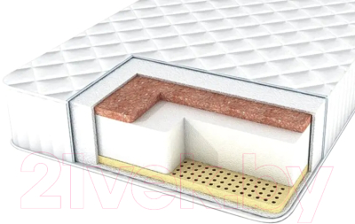 Матрас в кроватку INDIGO Soft Plus 14x59x119 (микрофибра, светлый) - фото