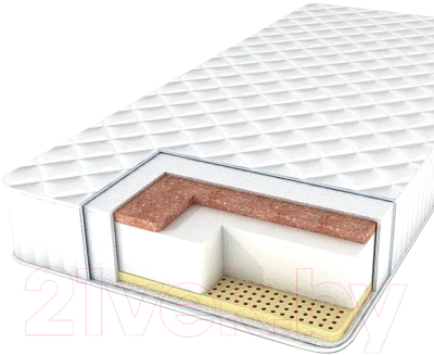 Матрас в кроватку INDIGO Soft Plus 14x59x119 (микрофибра, светлый)