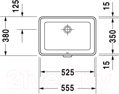 Умывальник Duravit 2nd Floor 55.5 (316530017)