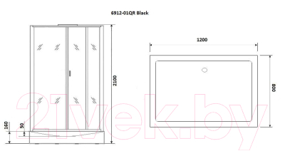 Душевая кабина Niagara NG-6912-01QR 120x80x210