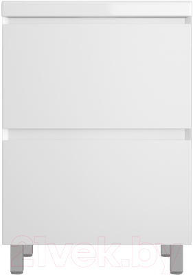 Тумба под умывальник Style Line Манхэттен 60 2 ящика (напольная, белый) - фото