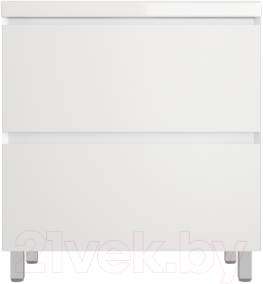 Тумба под умывальник Style Line Манхэттен 70 2 ящика (напольная, белый) - фото