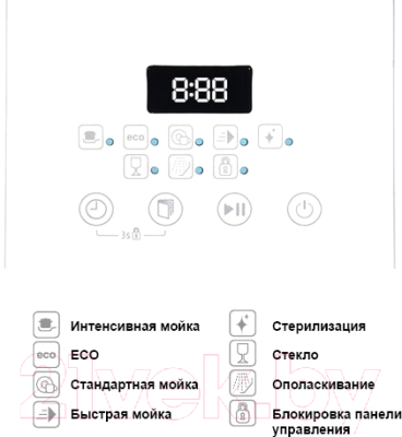 Посудомоечная машина Oursson DW4003TD/WH
