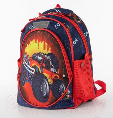 Детский рюкзак Ecotope +пенал / 380-2020-BCL (синий/красный)