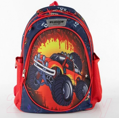 Детский рюкзак Ecotope +пенал / 380-2020-BCL (синий/красный)