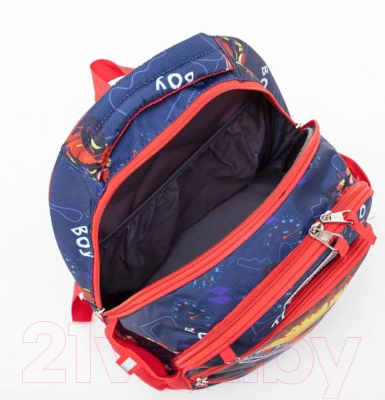 Детский рюкзак Ecotope +пенал / 380-2020-BCL (синий/красный)