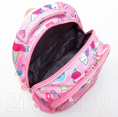 Детский рюкзак Ecotope +пенал / 380-2020-LPK (розовый)