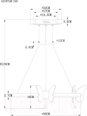 Потолочный светильник Arte Lamp Darcy A2187LM-1GO